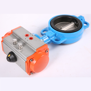 蝶阀AT气动快速切断阀DN100 气动对夹式 150 200 300 D671X 250