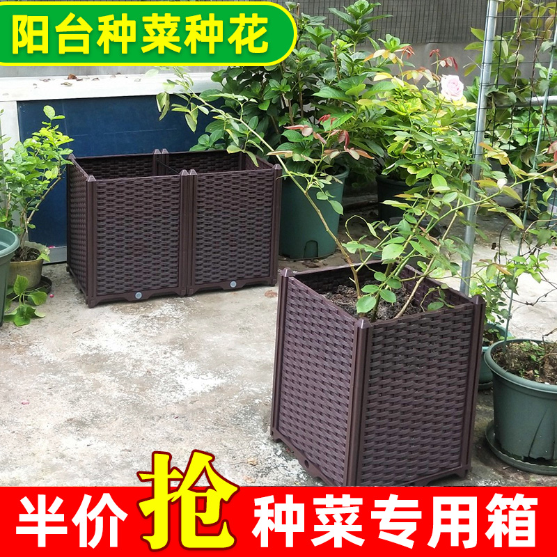 种菜神器家庭阳台花架爬藤支架阳台种菜盆塑料花盆种菜专用种植箱