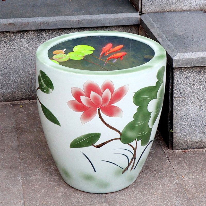 景德镇陶瓷器鱼缸养鱼花盆睡莲荷花缸金鱼家用超高中式花盆树盆,宠物/宠物食品及用品,底柜/落地缸,淘宝优惠券,粉丝福利购,淘宝优惠卷