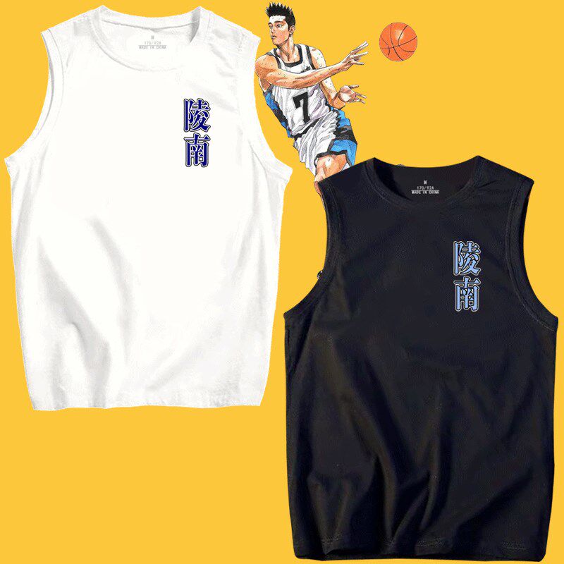 灌篮高手陵南7号背心男女学生仙道彰球衣服动漫纯棉休闲无袖T恤衫