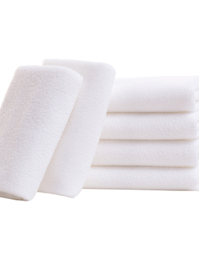 星级酒店专用宾馆纯棉白色毛巾面巾全棉加大加厚美容院洗浴浴巾批