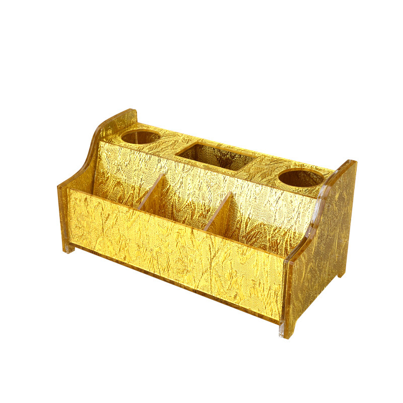 亚克力话筒架无线KTV麦克风话筒架子金色支架收纳盒桌面唛架包邮