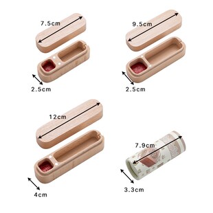 印章盒天然榉木便携书画私章个人姓名字礼品盒木质印章收纳盒定制