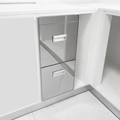 橱柜米箱嵌入式 米面箱防潮防虫米面柜储米柜 不锈钢米桶厨房抽屉式