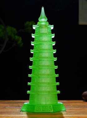 文昌塔摆件琉璃工艺品九层宝塔办公室书房桌面装饰摆设送孩子礼物