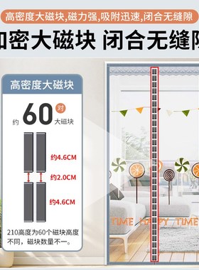门帘防蚊磁性魔术贴磁吸条强力夏季家用纱门纱窗隔断新款2024高档