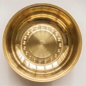 结婚用品婚庆金盆镀铜盆陪嫁洗脸盆新娘嫁妆洗漱喜庆圆形金盆 包邮