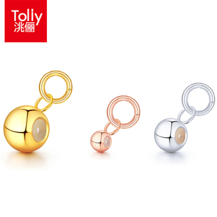 洮俪925纯银圆胶珠圈项链缩短珠定位胶珠手链防滑胶圈珠带开口圈