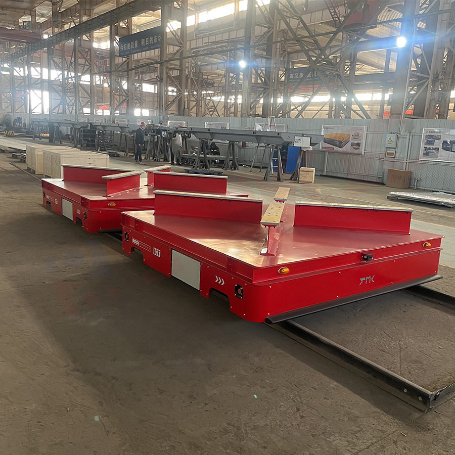 货物搬运载重有轨平板车 导轨式移动小车 轨道式蓄电式平车