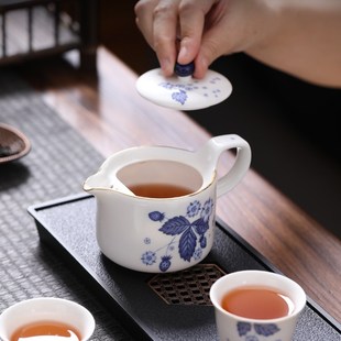 青花陶瓷茶壶家用耐高温凉水壶过滤大容量泡茶壶T功夫茶具酒店水