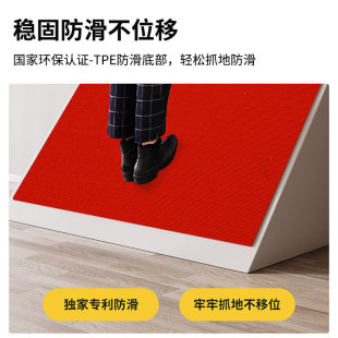防滑可裁剪脚垫地垫地毯 家用红色地垫入户门o门口进门喜庆中式