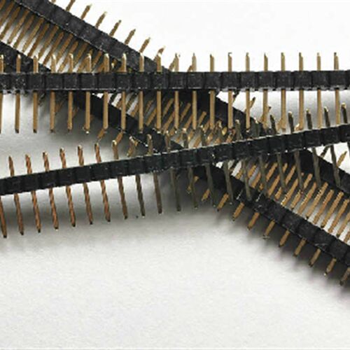 间距2.54MM 单排排针 直针 1*40PIN 镀金  200条