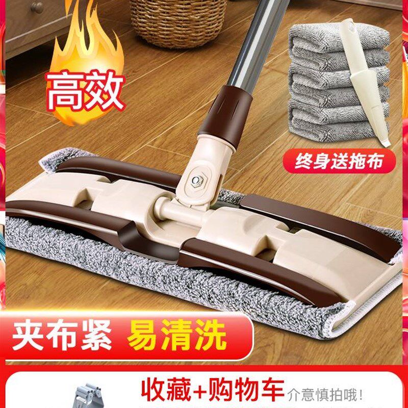 脱吧拖把吸水?自动扦把家用厨房拖地专用刮刮桶免洗拖怕拖布拉n