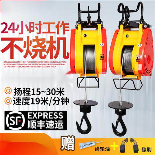 小金刚微型电动葫芦220v便携式小吊机家用小型提升机卷扬机吊运机