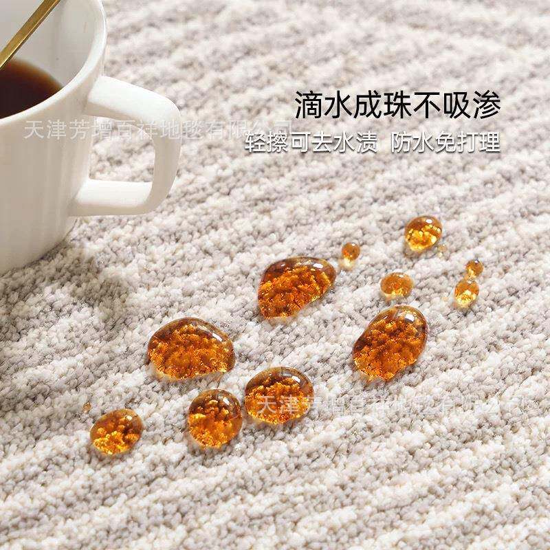 无胶防水抗污客厅地毯意式轻奢现代灰色简约高级感沙发卧室床边毯