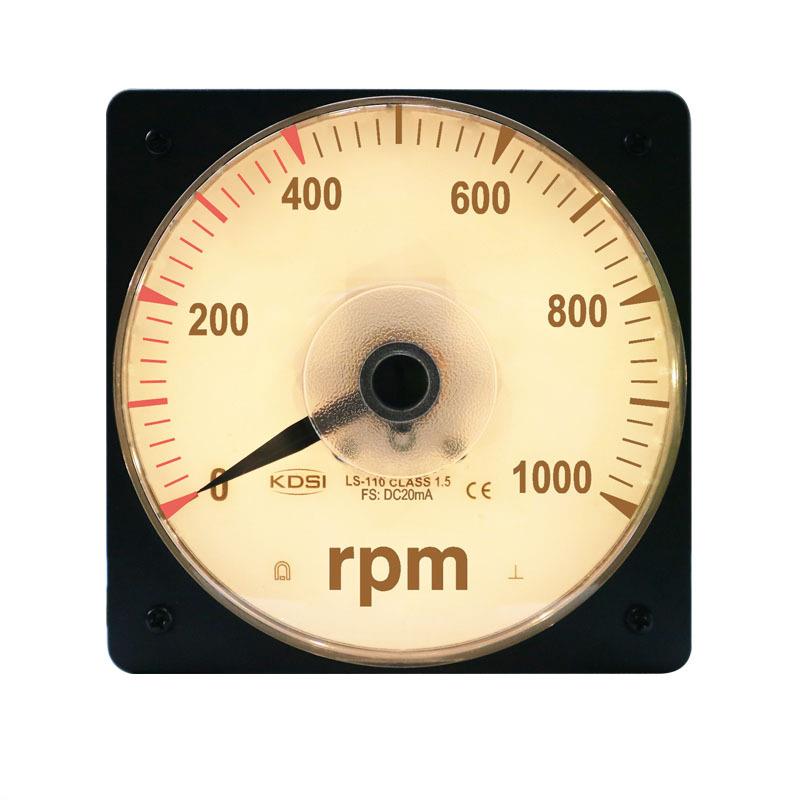 kdsi指针式转速表LS-110 DC20mA 1000rpm黄光24V 电流输入20mA