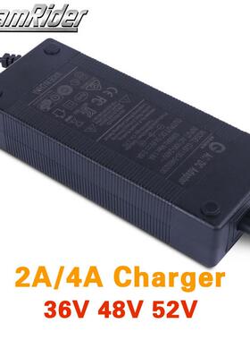 2A 4A充电器36V48V52V电动自行车锂电池组充电器DC XLR RCA