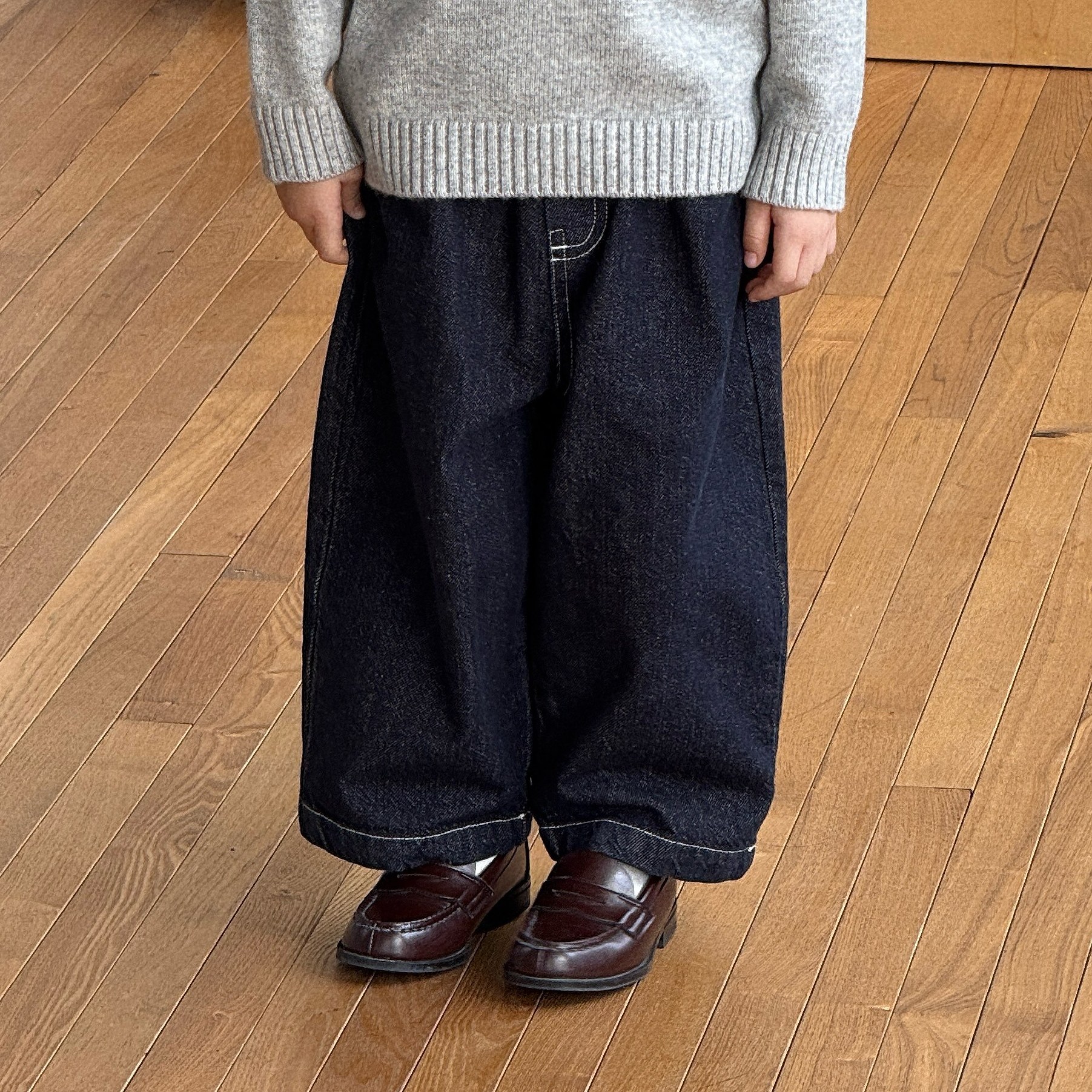 PAWN TIGER 2025秋冬新款儿童经典百搭日系不褪色加绒直筒牛仔裤