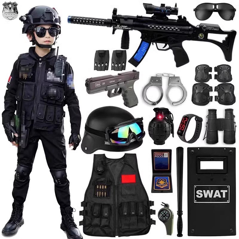 儿童警察套装警官服男孩特种兵特警三角洲cos行动衣服装备演出服图片