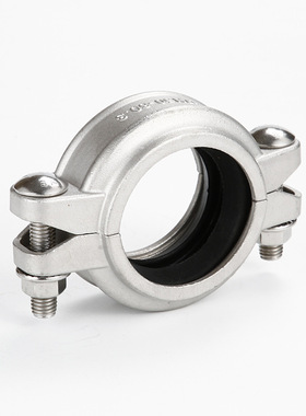 304不锈钢沟槽管箍水处理废水处理管道消防管道拷贝林卡箍可定制