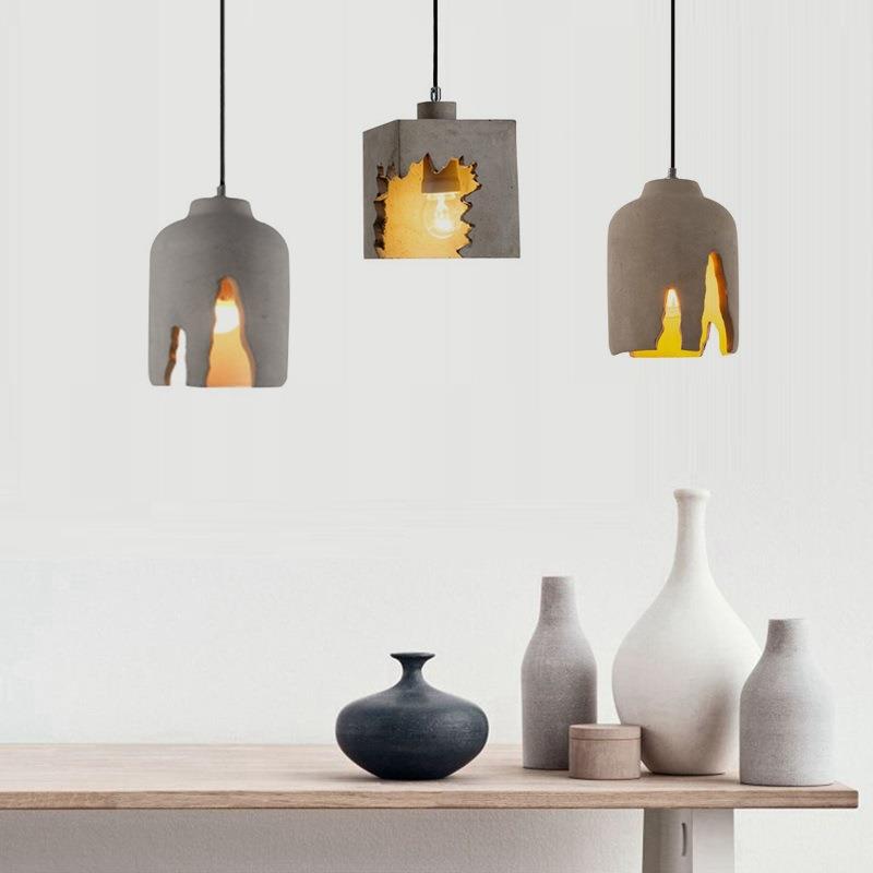 复古北欧残缺美怀旧咖啡厅餐厅宅寂风简约水泥卧室酒吧网咖灯具