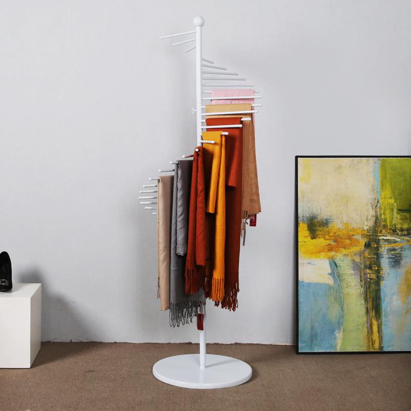 铁艺毛巾金色围巾架子落地展示架服装店挂丝巾陈列货架裤架浴巾架