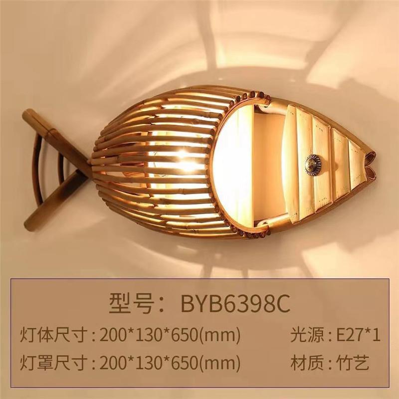 日式茶室禅意榻榻米酒吧餐桌装饰竹艺吊灯民间创意艺术民宿台吊灯