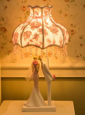 家居婚庆人物摆件新人结婚纪念日礼品床头实用装饰品夜灯创意