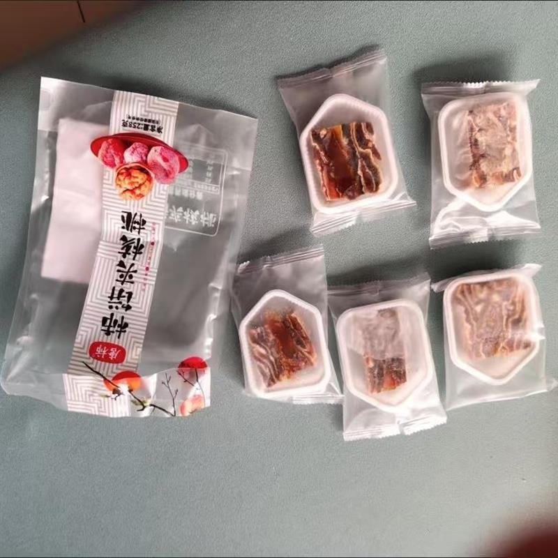 陕西富平柿饼夹核桃仁柿饼卷核桃糕切片办公室网红零食小吃图片