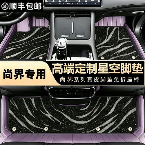 尚界专车专用全包围真皮星空脚垫