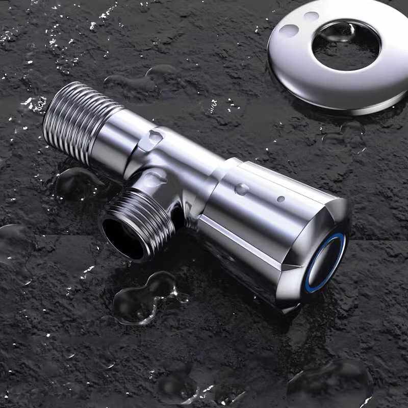 中宇黄铜角阀加厚热水器冷热三角阀通用加长止水阀开关4分阀71018