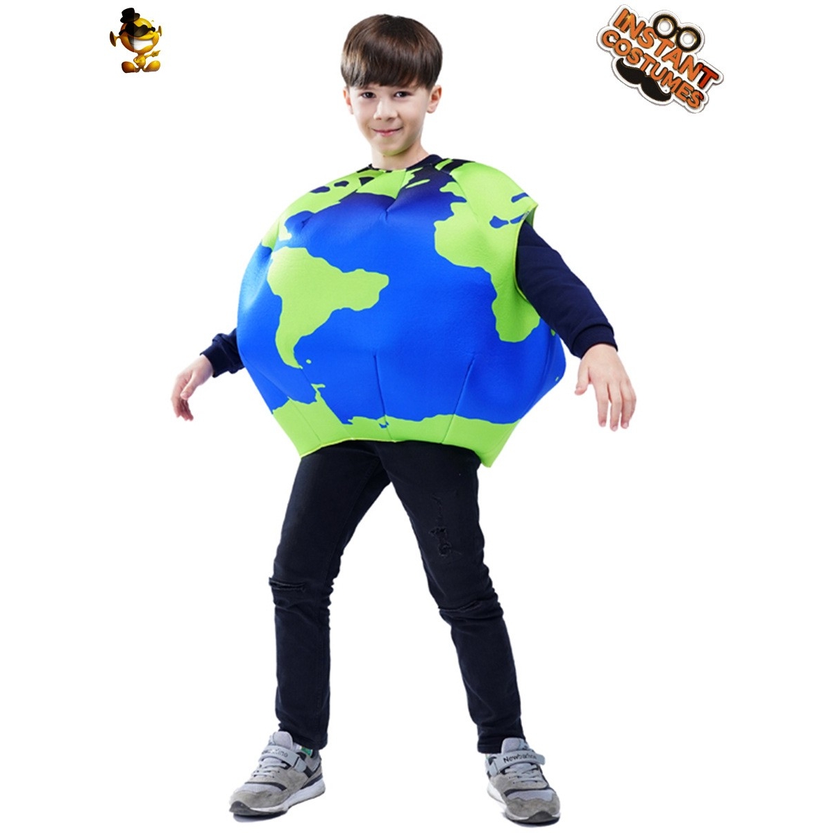 小孩子3D立体的地球连体衣 儿童舞台表演道具服装派对服装