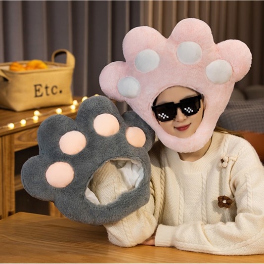 卡通猫咪 猫爪头套帽子 拍照道具写真道具 卡通头套 表演道具