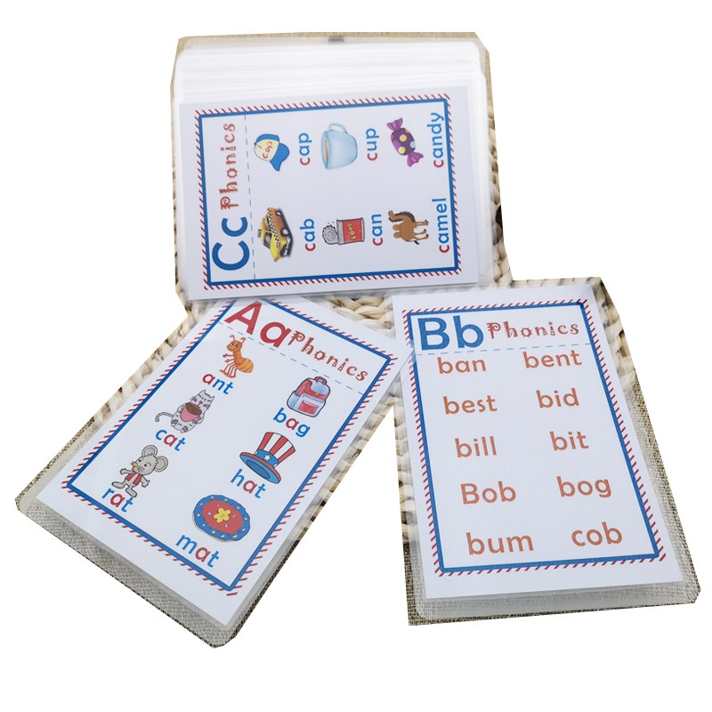 第二级英语自然拼读phonics26英文英语字母教学卡片教师闪卡教具