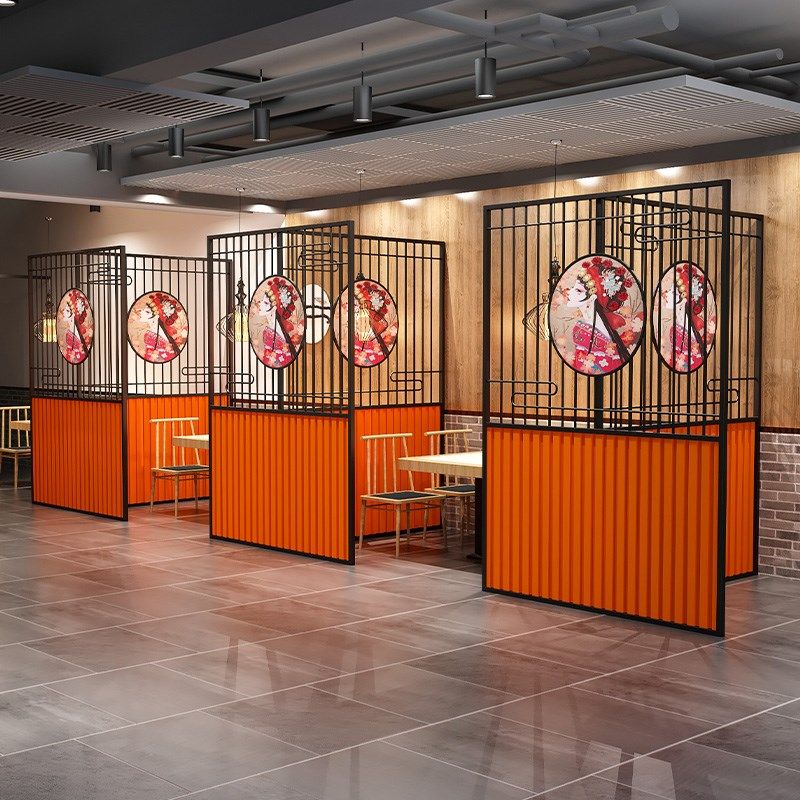 现代风火锅店烧烤屏风装饰饭店包间卡座隔断围栏铁艺格栅定制,商业/办公家具,办公屏风/隔断,淘宝优惠券,粉丝福利购,淘宝优惠卷