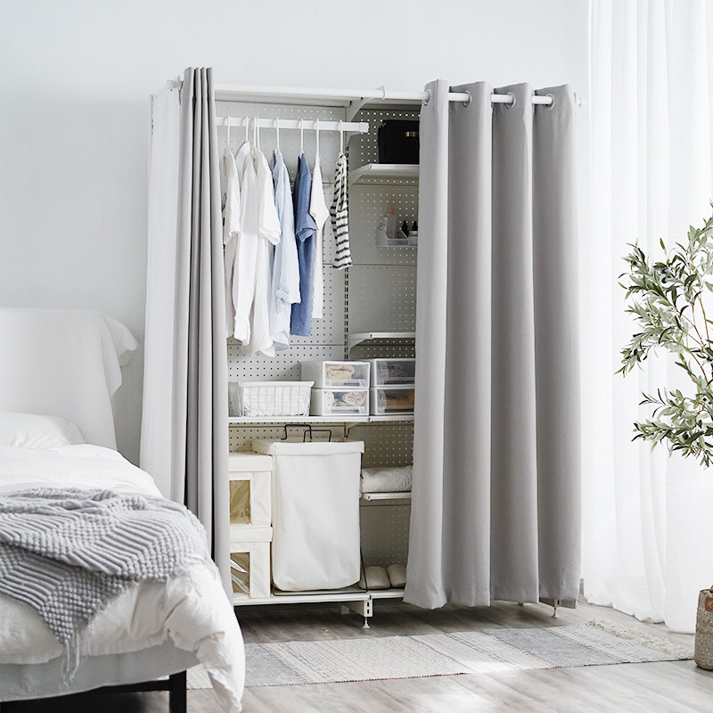 五金少女 衣帽间放式出租房家用 卧室布帘经济型衣帽柜,住宅家具,简易衣柜,淘宝优惠券,粉丝福利购,淘宝优惠卷