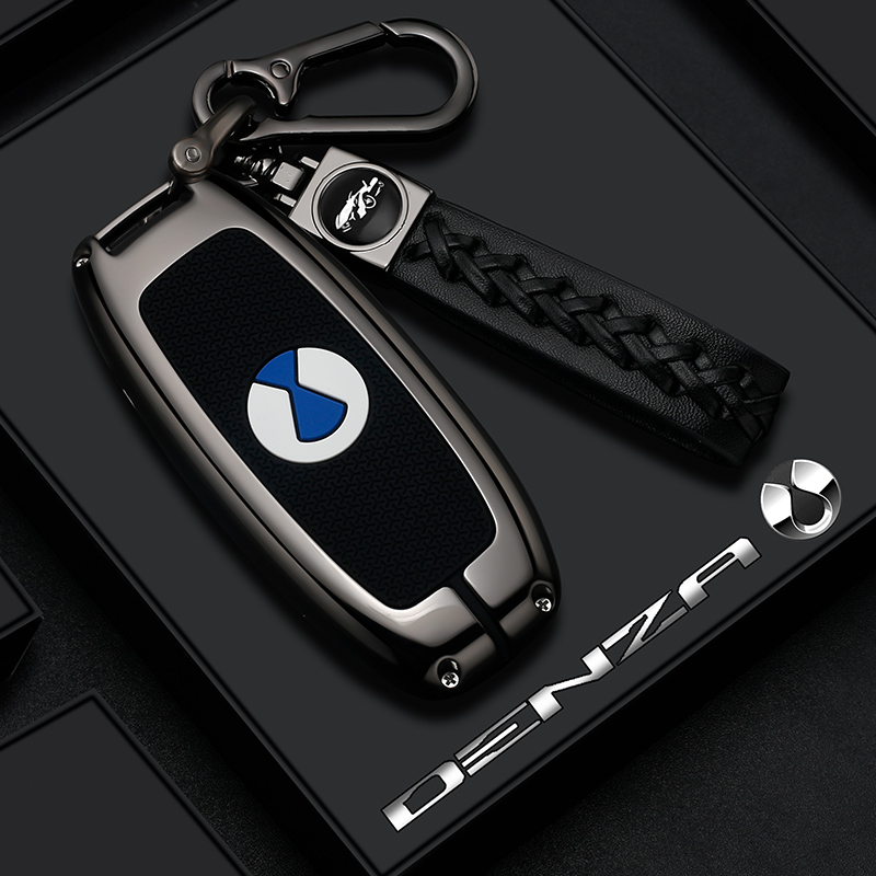 适用于2022款腾势D9钥匙套腾势d9汽车用品壳扣包男士专用金属改装