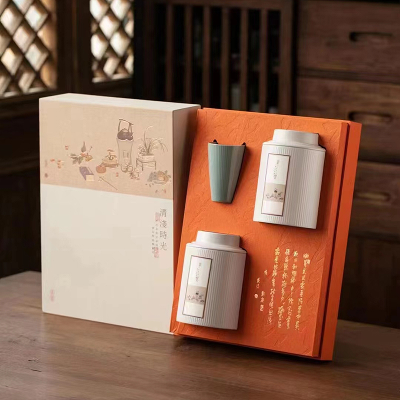 高档散茶罐茶叶罐密封罐红茶绿茶白毫银针正山小种礼盒包装盒定制