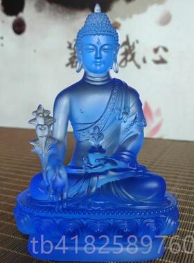 正品法琉璃药师佛摆件药师七琉璃如来光佛像家居摆设供养厂古价直