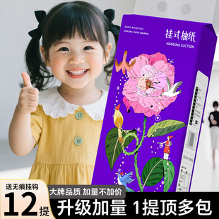 厕纸整箱批擦手纸巾餐巾纸 3024张12大提悬挂抽纸纸巾家用实惠装