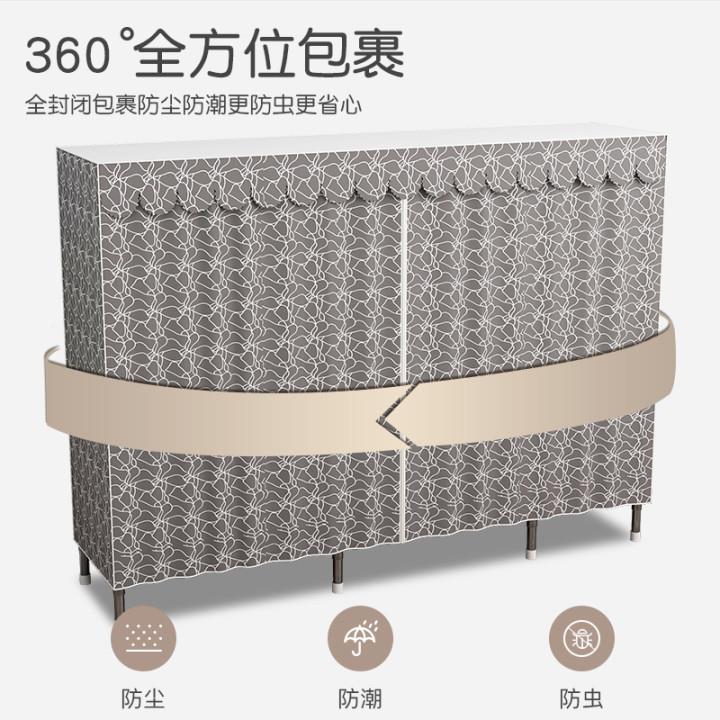 单人衣柜家用室出租收房用简易布衣柜钢加粗加厚经济卧型mklhj41纳管衣橱