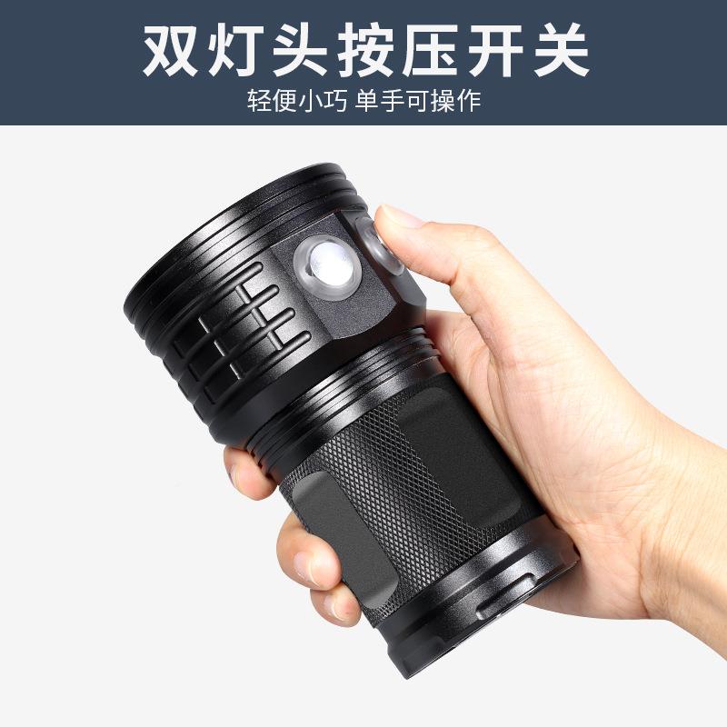 新款500W摄影补光率潜水手电红蓝光灯强光大功水下80QX筒米IPX8