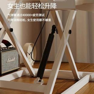 电脑见详情气动升桌家用电脑折叠支降作架显示器叠升降桌面 站立式