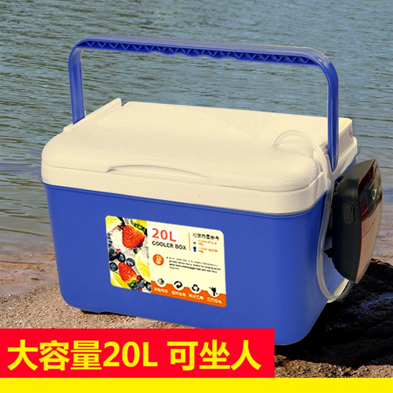 。活虾打氧箱带增氧泵活饵料保温箱海钓路亚养活鱼虾箱小钓箱多功
