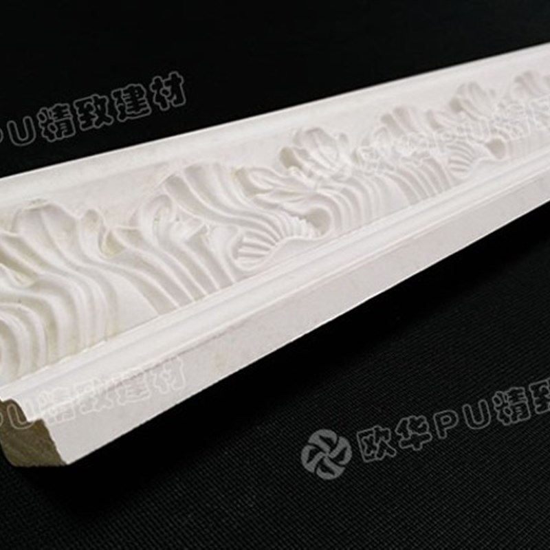 顶角线欧式天花吊顶装饰PU线条雕花石膏线条背景墙装修材料3091