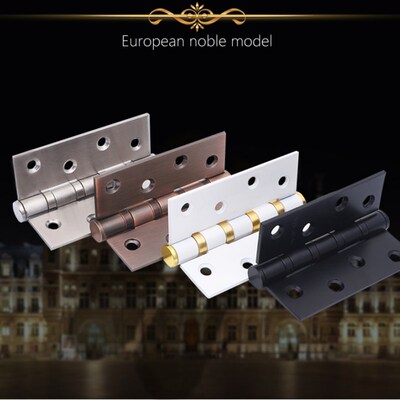 不锈钢合页木门黑色4寸5寸加厚静音承重平开合页铰链