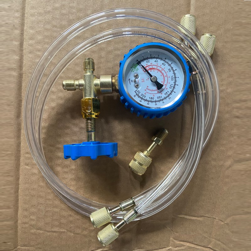 空调加氟表r22家用冷媒添加液r410a氟利昂雪种压力表工具套装单表