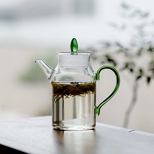 玻璃茶壶家用耐高温加厚冲茶器透明泡花茶水壶带过滤功夫茶具 日式