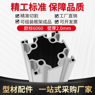 铝挤型材料6060欧标双水槽工业铝挤型材料 铝合工业型材 6060欧标