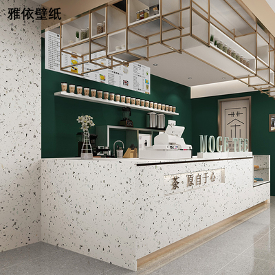 水磨石壁纸自粘防水商用网红背景墙奶茶店装修墙纸蛋糕店吧台贴纸